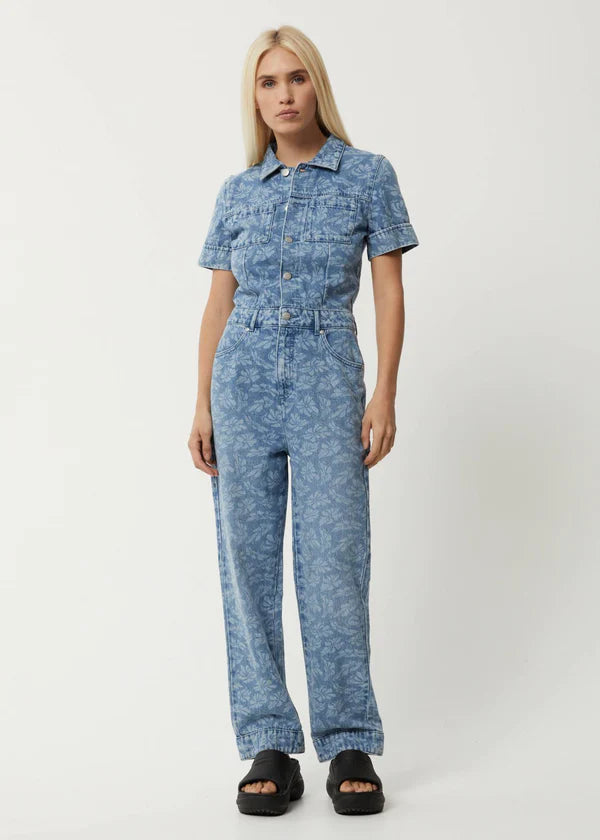 Afends gigi store denim jumpsuit