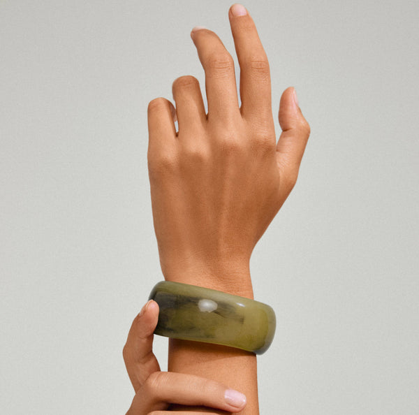 Pilgrim AASE Green Maxi Bangle