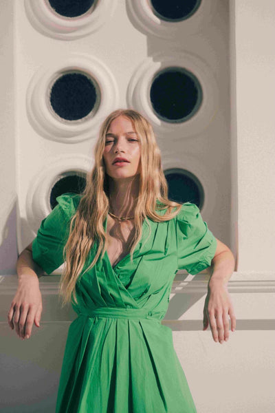 The Korner Green Cotton Dress
