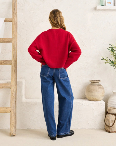 Rhythm Red Estelle Fluffy Cardigan