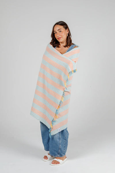 The Banks Muslin Gauze Stripe Towel