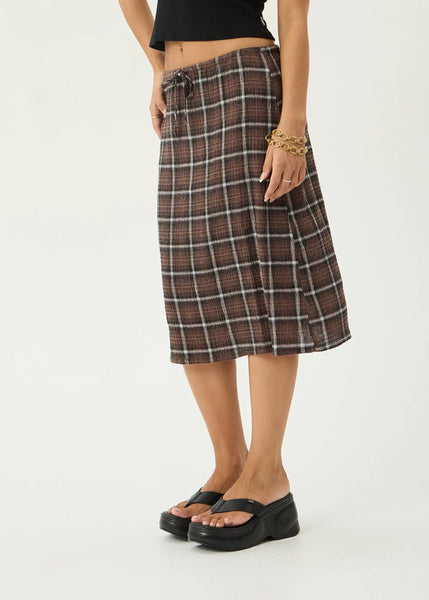 Reverie Seersucker Midi Skirt