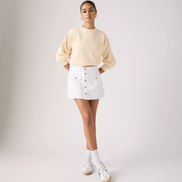 Button Front Skort
