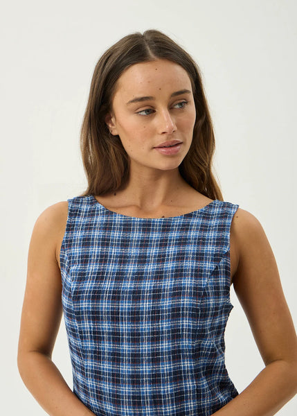 Mountains Hemp Seersucker Mini Dress