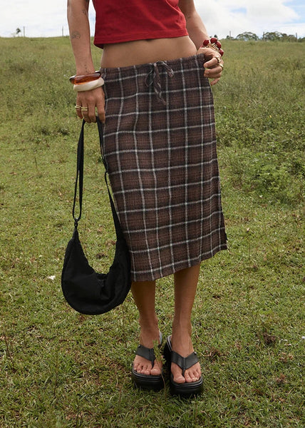 Reverie Seersucker Midi Skirt