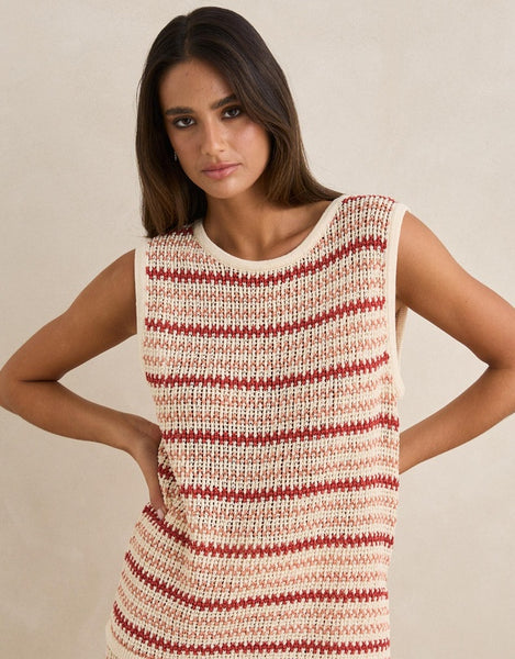 Rhythm Tami Stripe Knit Longline Tank