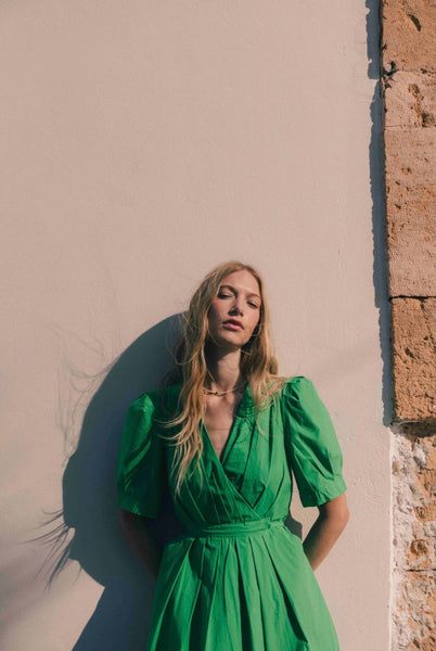 The Korner Green Cotton Dress