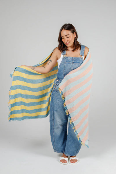 The Banks Muslin Gauze Stripe Towel
