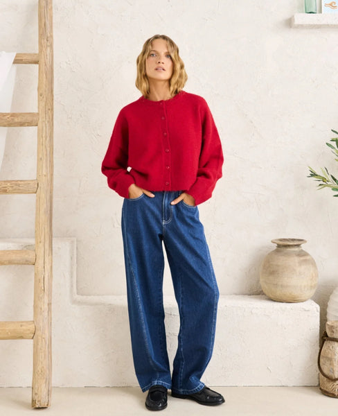 Rhythm Red Estelle Fluffy Cardigan