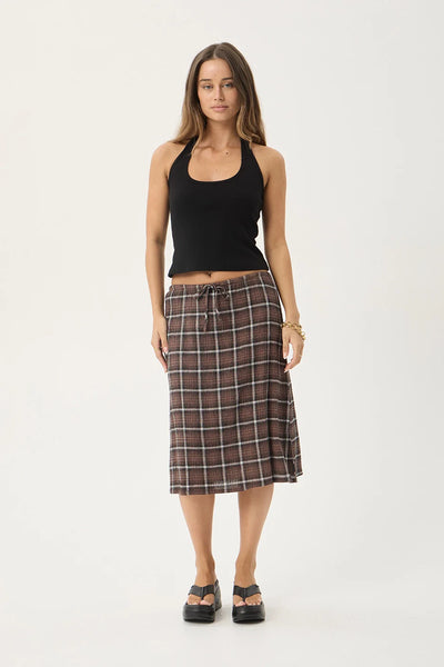 Reverie Seersucker Midi Skirt