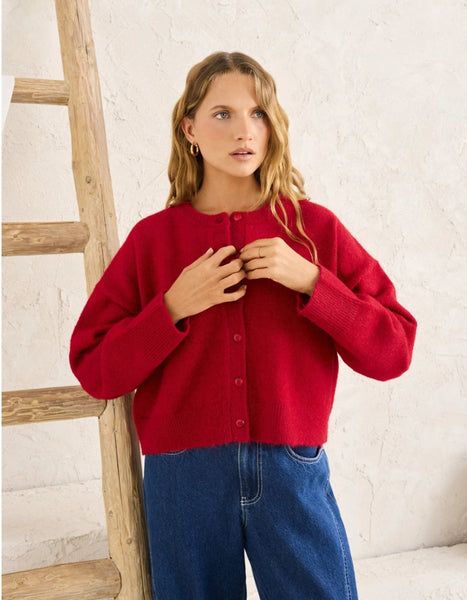 Rhythm Red Estelle Fluffy Cardigan