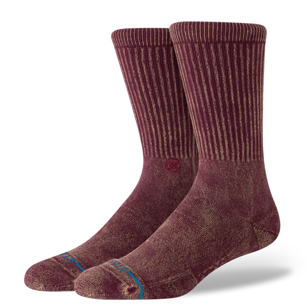 Stance Icon Dyed Crew Socks Fig