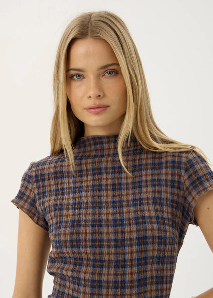 Elodie Shev — Hemp Seersucker Check Dress