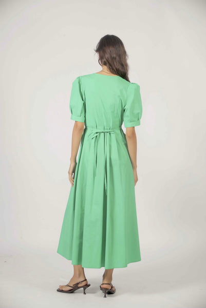 The Korner Green Cotton Dress