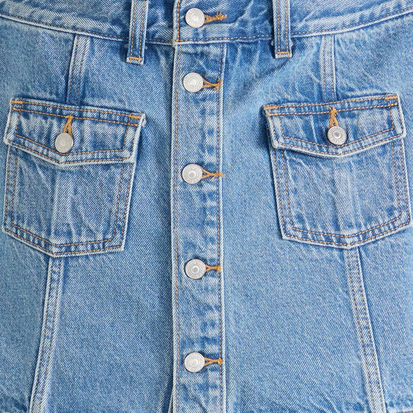Button Front Skort