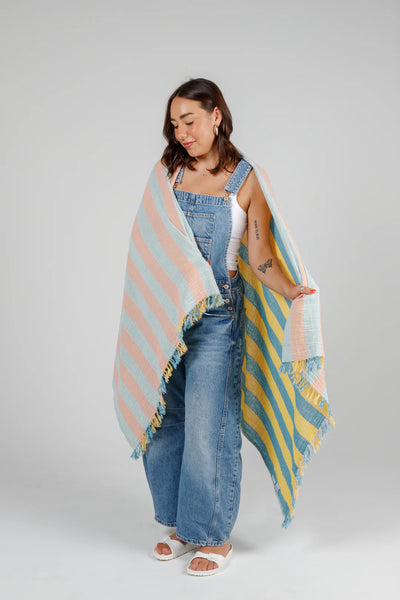The Banks Muslin Gauze Stripe Towel