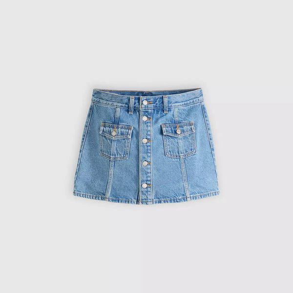 Button Front Skort