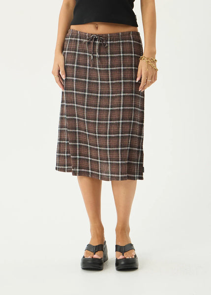 Reverie Seersucker Midi Skirt