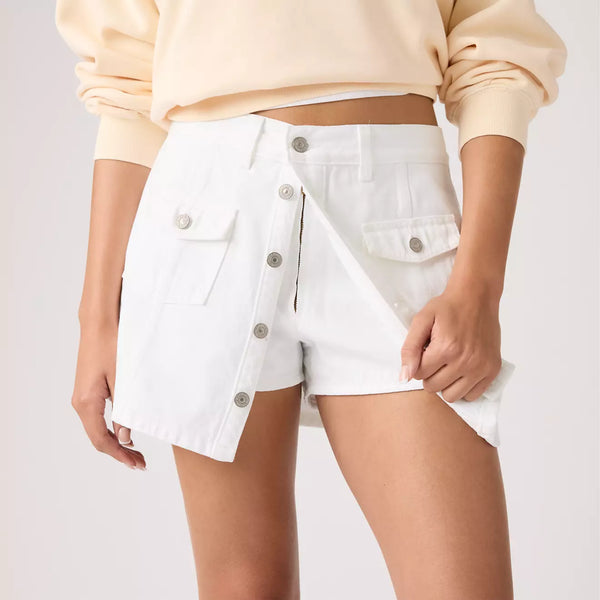 Button Front Skort