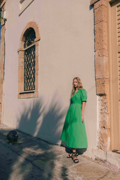 The Korner Green Cotton Dress