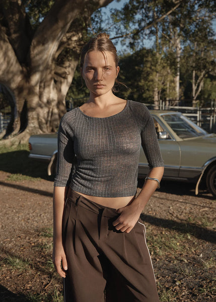 Libra — Sheer Long Sleeve Top