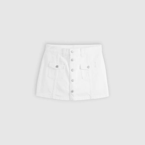 Button Front Skort