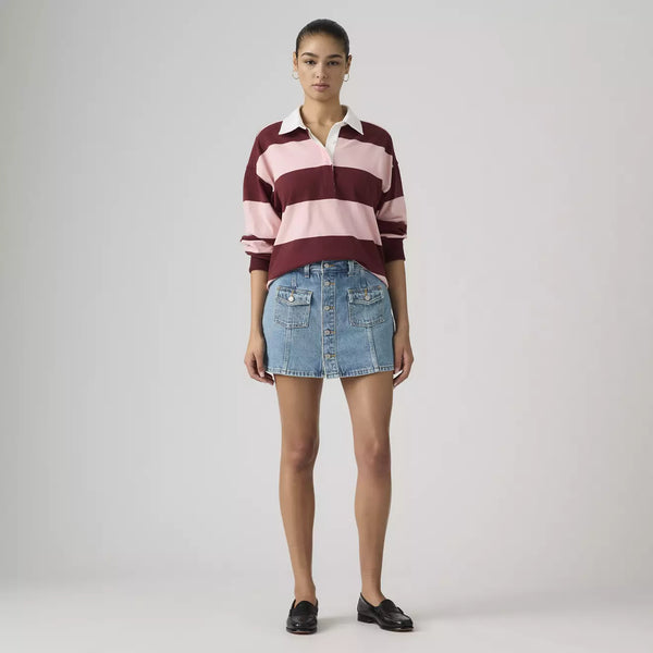 Button Front Skort