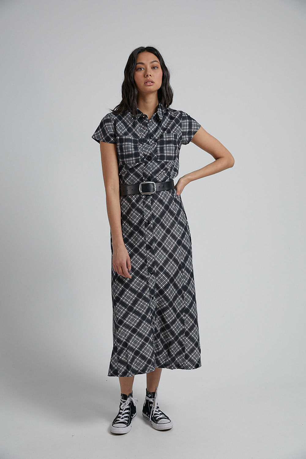 Bodhi Hemp Check Maxi Dress The Annex by Cheapskates Bodhi Hemp Check Maxi Dress The Annex by Cheapskates