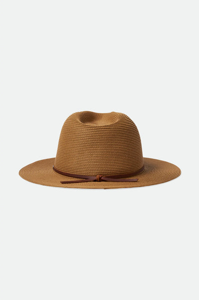 Wesley Straw Packable Fedora