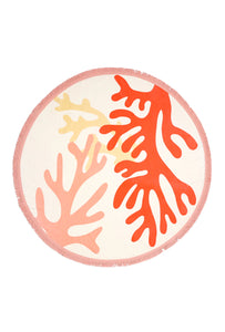 The Coral Round Towel