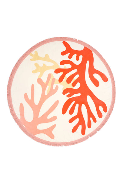 The Coral Round Towel