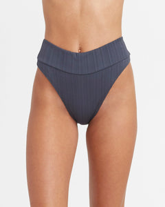 Linear Ribbed High Waist Skimpy Bikini Bottom – The Annex by Cheapskates